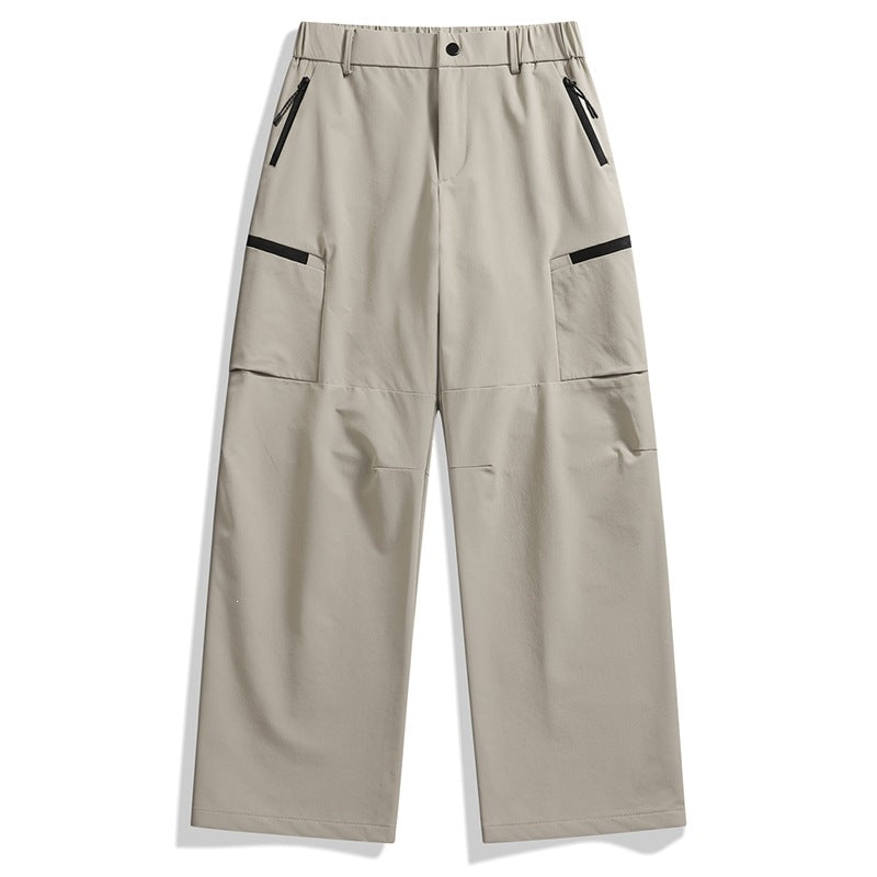 Herren weite Utility-Cargohose mit Reißverschluss‑Taschen und vorgeformten Knien Nord Taschen