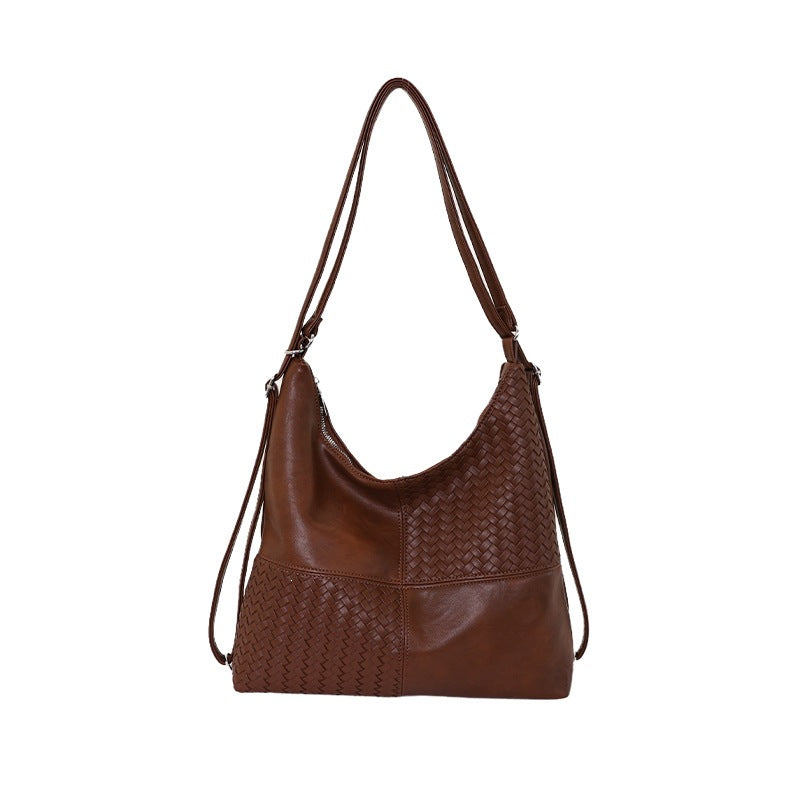 Damen Beuteltasche aus kunstvoll geflochtenem Leder mit elegantem Design Nord Taschen