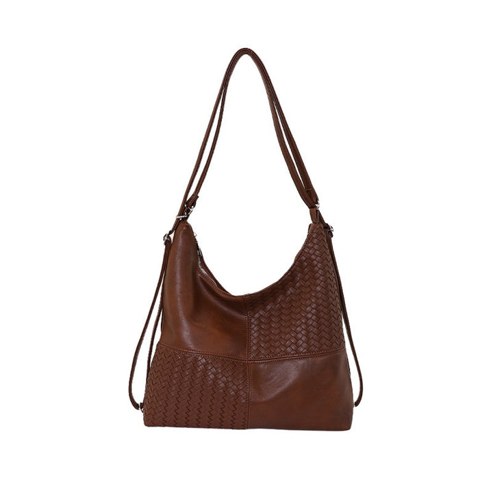 Damen Beuteltasche aus kunstvoll geflochtenem Leder mit elegantem Design Nord Taschen