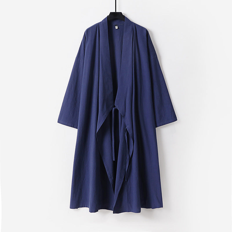 Unisex Langer Kimono-Mantel mit Bindeband, weitem Schnitt und minimalistischer Silhouette Nord Taschen