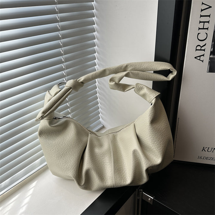 Damen Hobo-Tasche aus weichem Leder mit modischem Knotenverschluss Nord Taschen