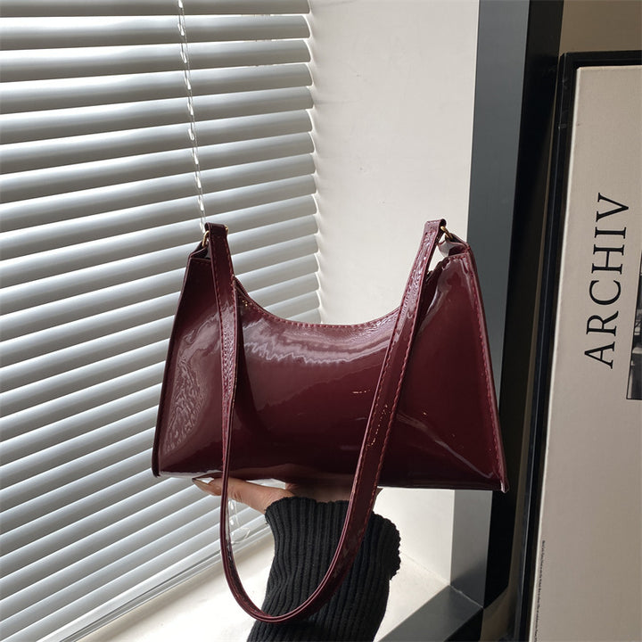 Damen elegante Handtasche im modernen Hochglanzdesign Nord Taschen