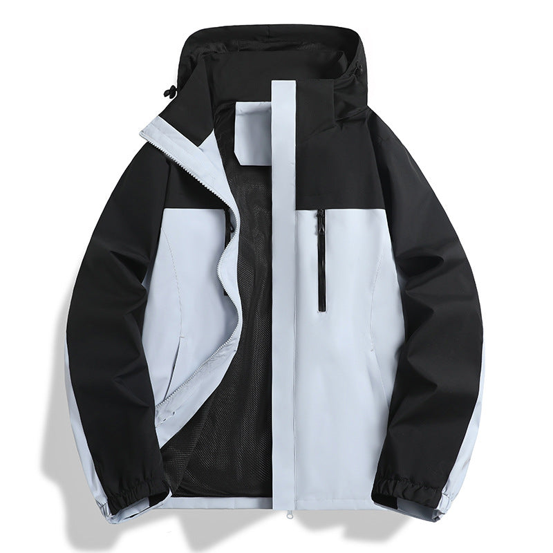 Herren Wasser- und winddichte Softshell-Outdoorjacke mit Kapuze, atmungsaktivem Meshfutter und Brustreißverschluss Nord Taschen