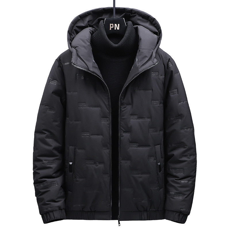 Herren Gefütterte Steppjacke mit Kapuze und geometrischer Steppung Nord Taschen