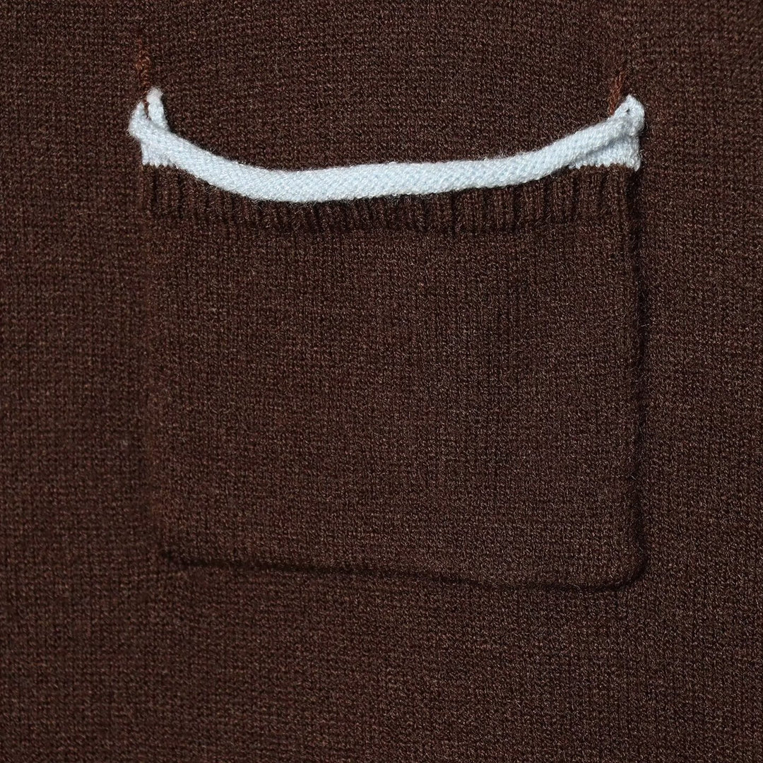 Damen Cardigan mit kontrastfarbener Knopfleiste und zweifarbigen Ärmeln Nord Taschen