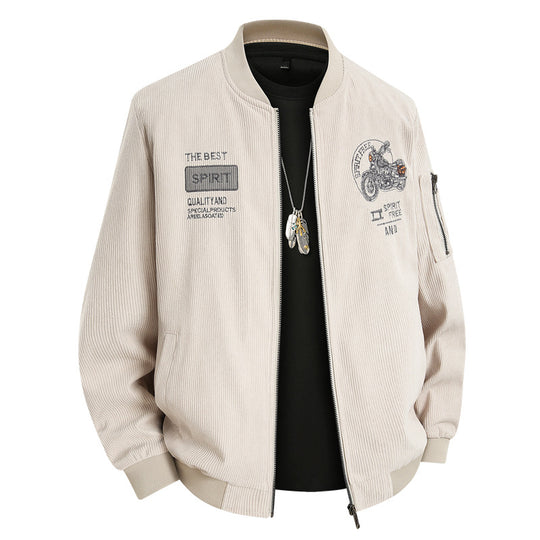 Herren Modische Bomberjacke mit stylischem Motorrad-Design Nord Taschen