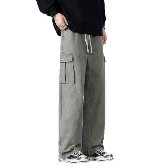 Herren Weite Cargo-Hose mit Tunnelzugbund und Multifachtaschen Nord Taschen