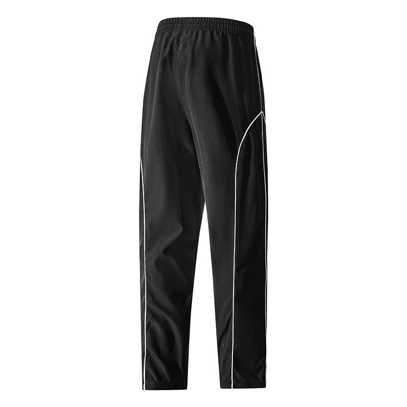 Herren Sportliche tapered Trainingshose mit elastischem Bund, Tunnelzug & Kontrastpaspel Nord Taschen