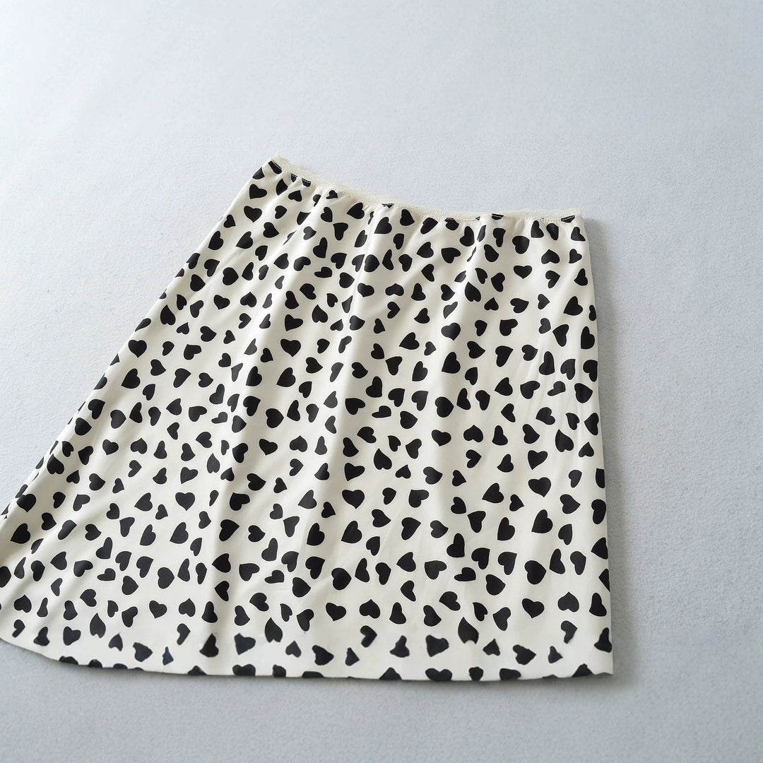 Damen Leichter Midirock aus Chiffon mit Leoprint und elastischem Bund Nord Taschen