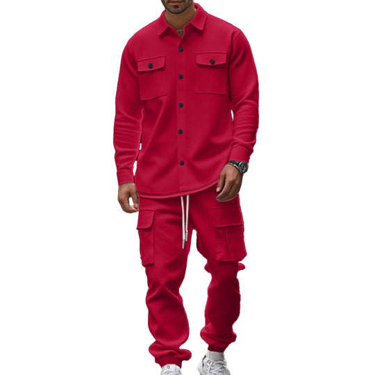 Herren Cargo-Set mit lässigen Hemd und elastischen Hosen - Vittorelli