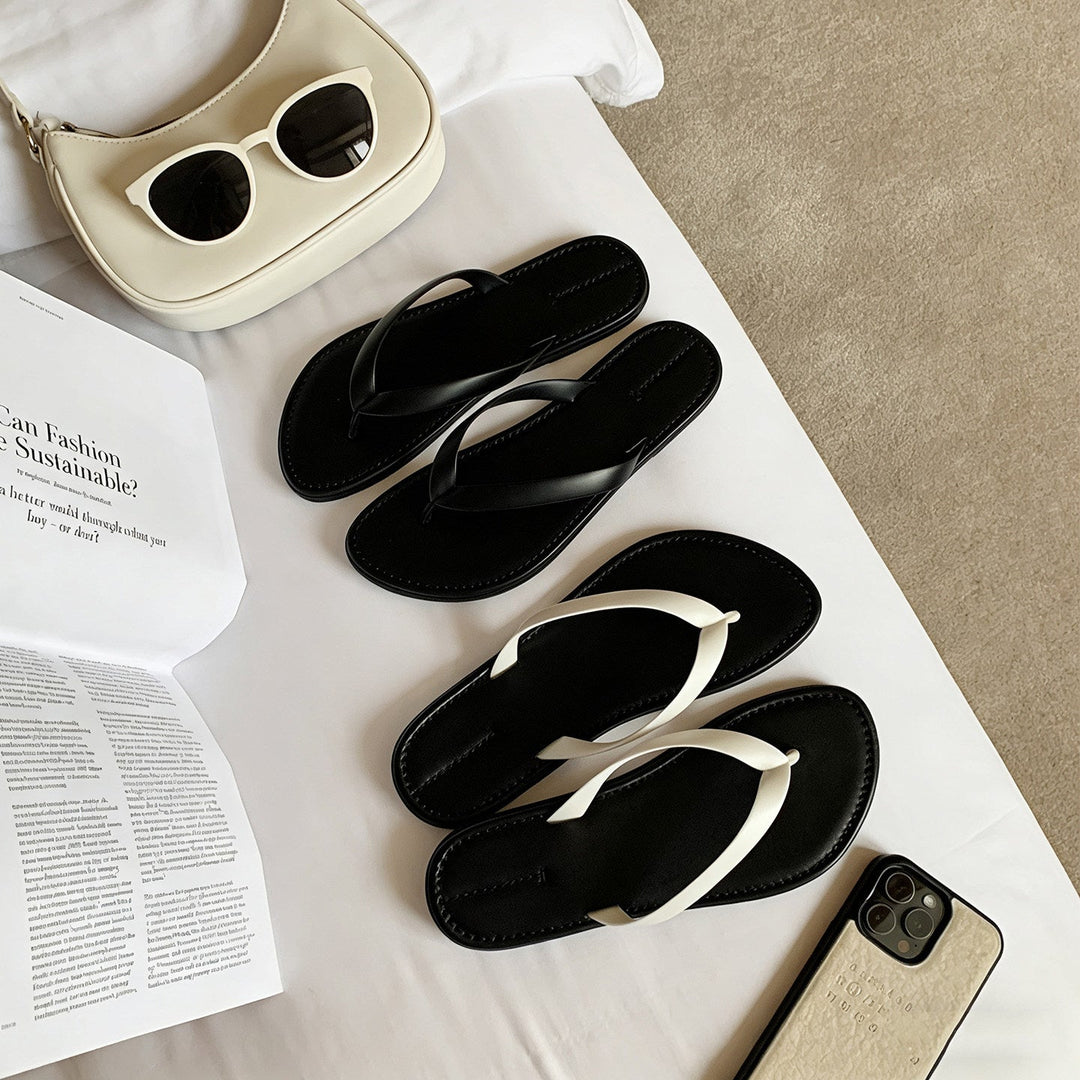 Damen Elegante Flip-Flops mit ergonomischem Fußbett und rutschfester Sohle
