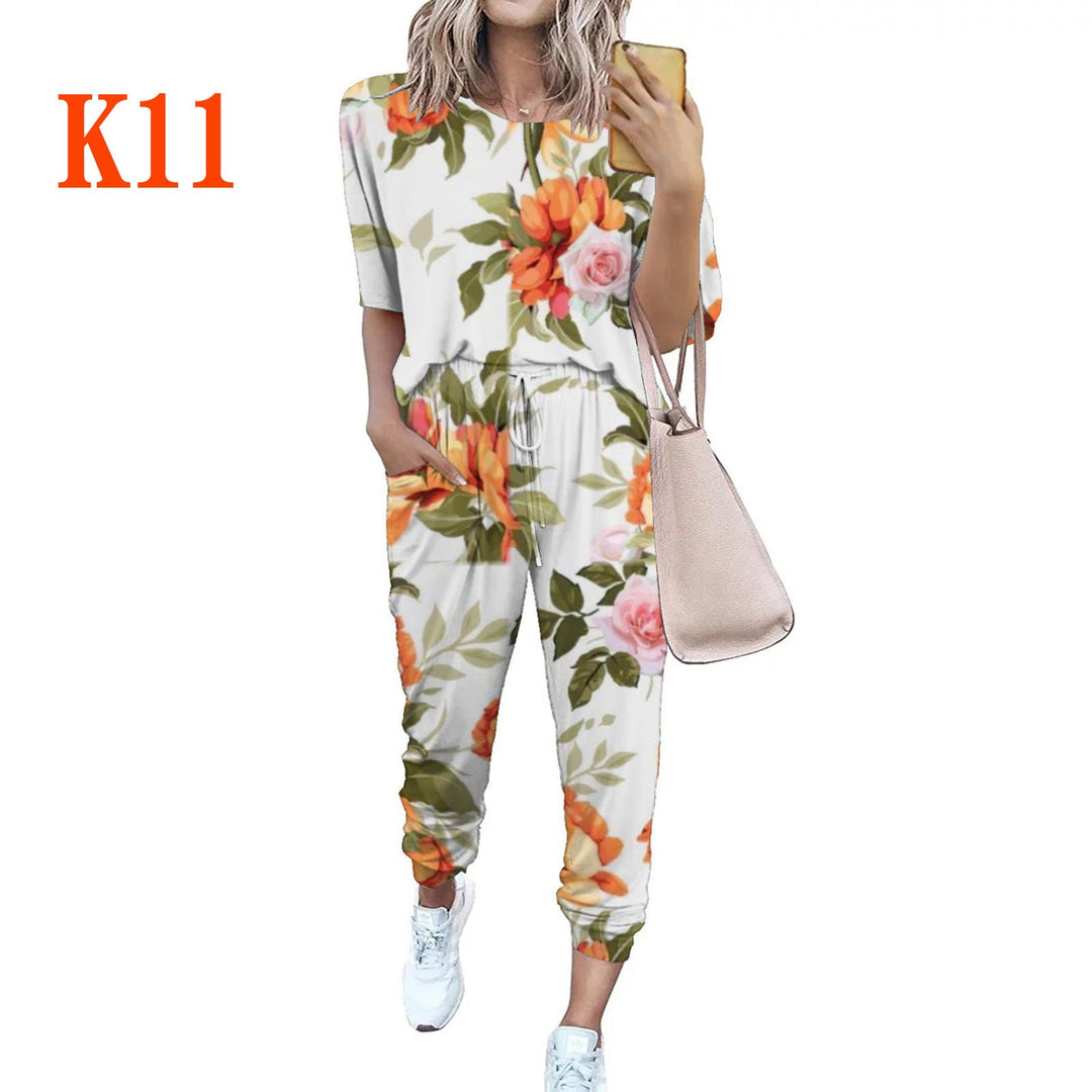 Damen lässiger Jumpsuit mit modischem Batikdesign und praktischen Taschen Nord Taschen