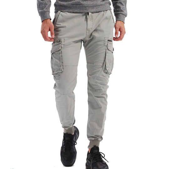 Herren Cargo-Jogginghose mit Multifunktionstaschen, elastischen Bündchen und tapered Fit Nord Taschen