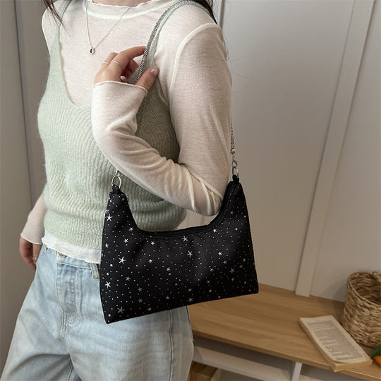 Damen Umhängetasche mit funkelndem Sternenmuster Nord Taschen