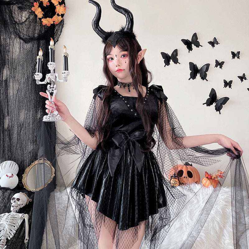 Damen verführerisches Halloween-Kostüm mit transparentem Tüll und zarten Details Nord Taschen