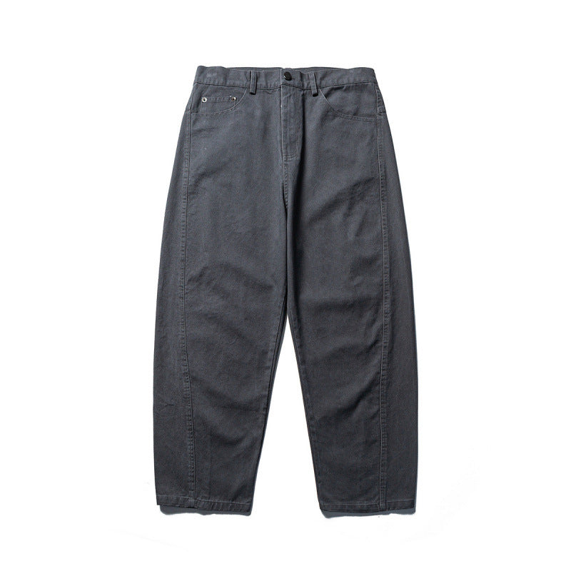 Herren Konisch geschnittene Twill-Hose mit hoher Taille und fünf Taschen Nord Taschen