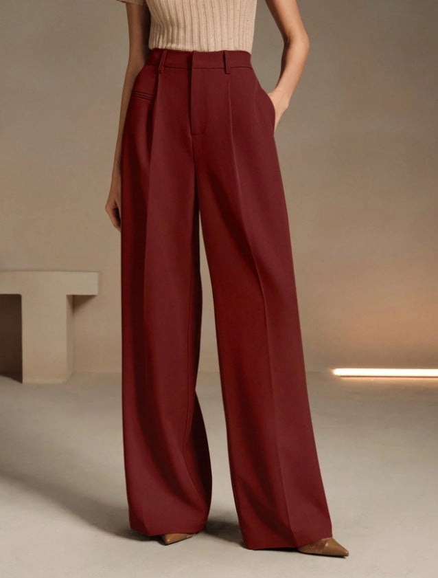 Damen Weite und elegante Anzughose mit hohen Bund