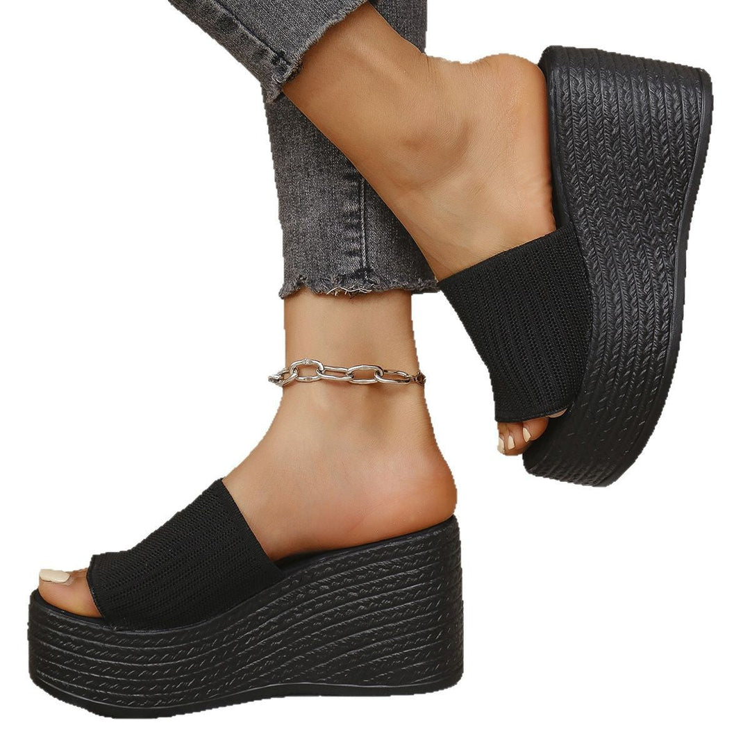 Damen Wedge-Pantoletten mit komfortablem Fußbett und flexiblem Obermaterial