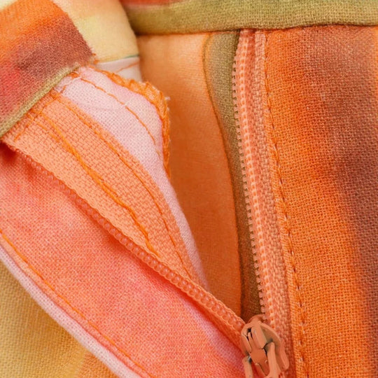 Damen Weite High‑Waist Leinenmix‑Palazzohose mit fließendem Streifenprint Nord Taschen