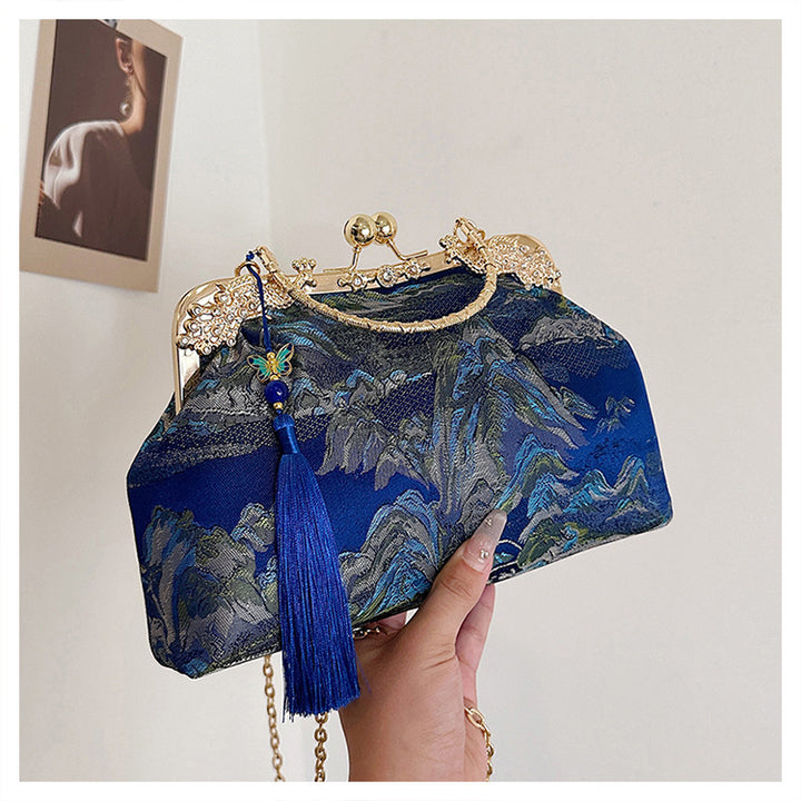 Damen elegante Abendtasche mit floralem Muster Nord Taschen