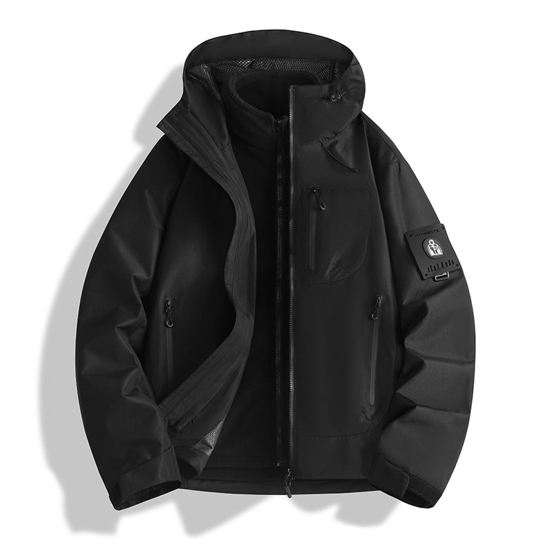 Herren Funktions-Softshelljacke mit abnehmbarem Fleece-Innenfutter Nord Taschen
