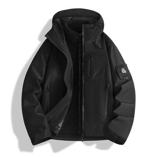 Herren Funktions-Softshelljacke mit abnehmbarem Fleece-Innenfutter Nord Taschen