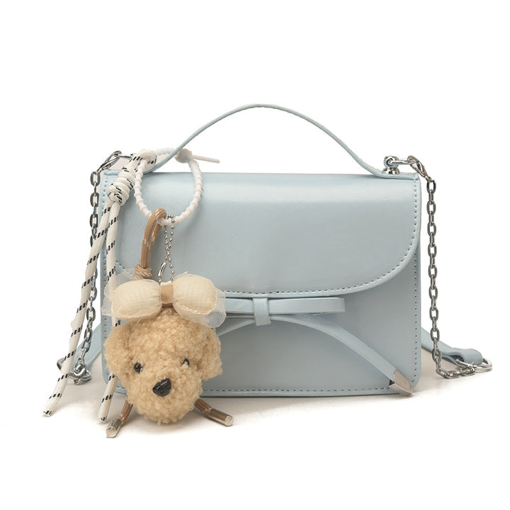 Damen elegante Mini-Handtasche mit niedlichem Anhänger Nord Taschen