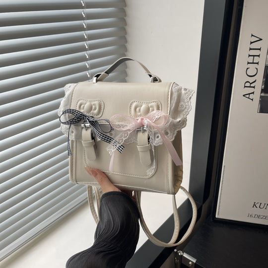 Damen Designer-Handtasche mit verspieltem Spitzen- und Schleifendetail Nord Taschen