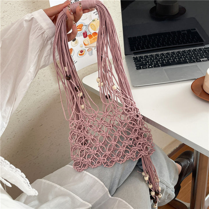 Damen gehäkelte Tragetasche mit modischen Perlen und einzigartigem Design Nord Taschen