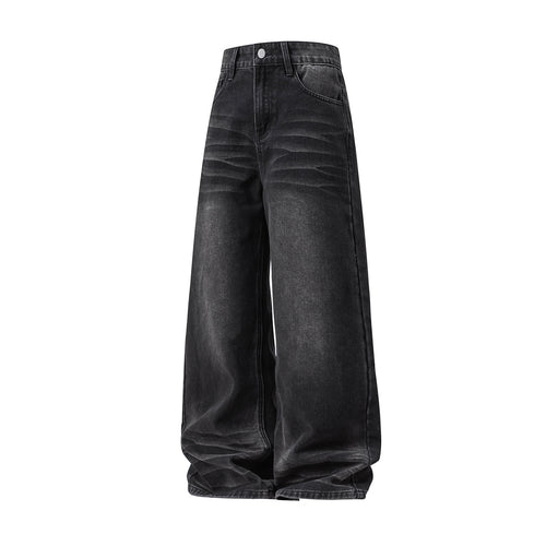 Damen Extraweite High‑Waist Denim‑Palazzohose mit ausgewaschener Vintage‑Optik Nord Taschen