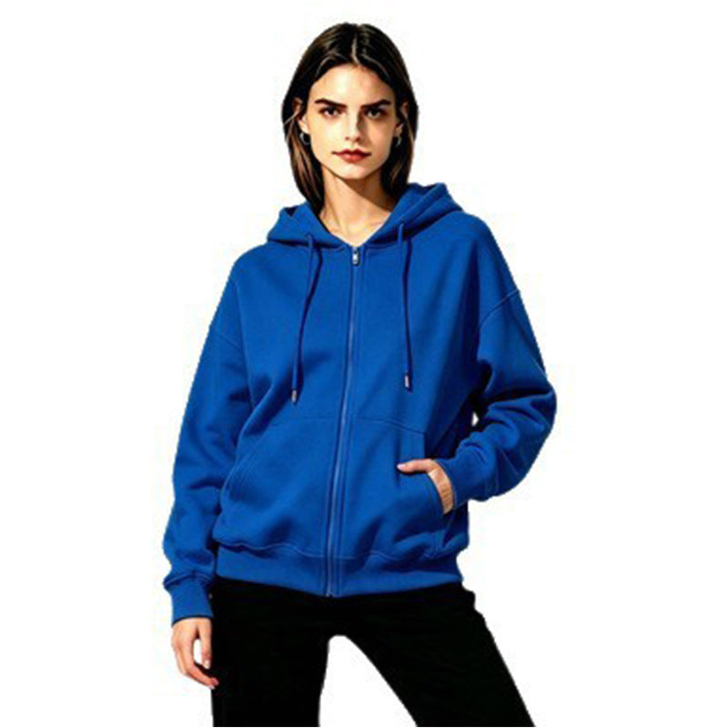 Damen Weicher Kapuzenpullover mit durchgehendem Reißverschluss Nord Taschen