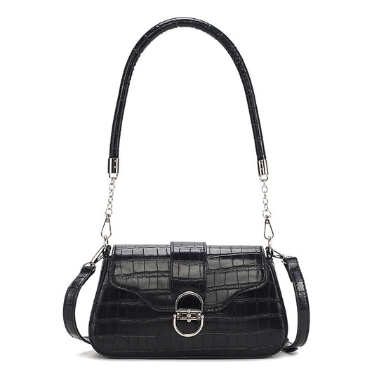 Damen Umhängetasche mit elegantem Kroko-Design und praktischem Schulterriemen Nord Taschen