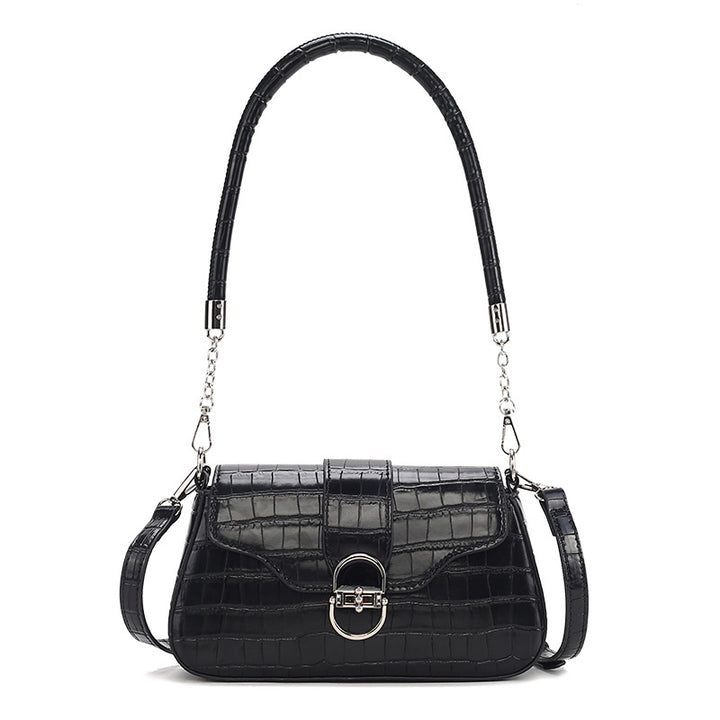 Damen Umhängetasche mit elegantem Kroko-Design und praktischem Schulterriemen Nord Taschen