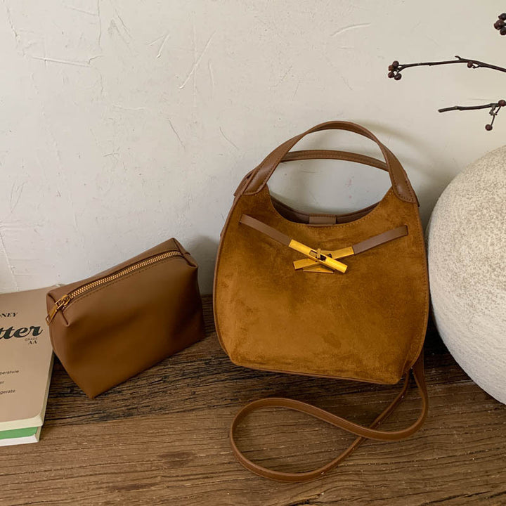 Damen elegante Umhängetasche mit abnehmbarem Kosmetiktäschchen Nord Taschen