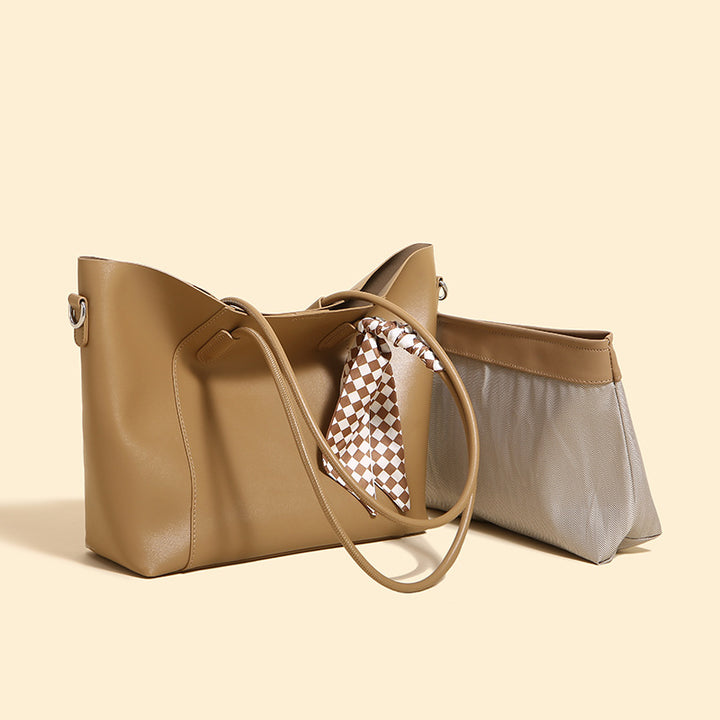 Damen Shopper-Tasche mit elegantem Design und abnehmbaren Halstuch Nord Taschen