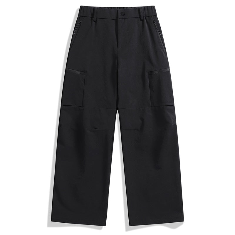 Herren weite Utility-Cargohose mit Reißverschluss‑Taschen und vorgeformten Knien Nord Taschen