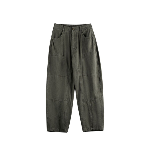 Damen Relaxed-Fit Workwear-Hose mit hoher Leibhöhe und aufgesetzten Taschen Nord Taschen