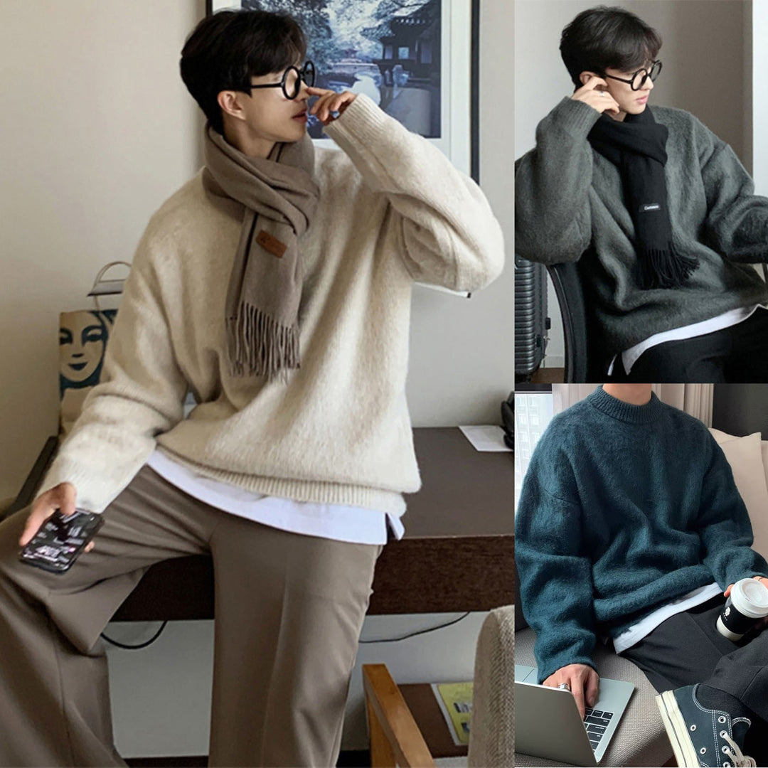 Herren Bequemer Strickpullover Nord Taschen