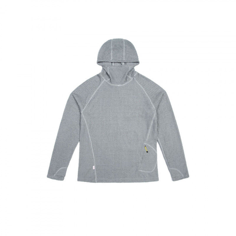 Unisex Texturierter Kapuzenpullover im Boxy‑Cut aus Waffelstrick mit Raglanärmeln und aufgesetzter Tasche Nord Taschen