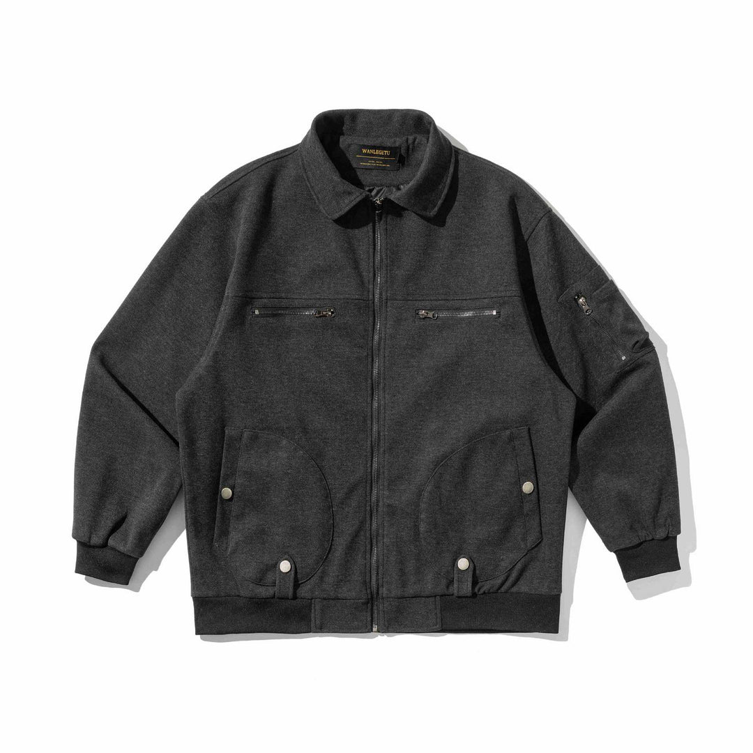 Herren Kurzblouson im Utility‑Style mit gesteppter Front, Zip‑Brusttaschen und Rippbündchen Nord Taschen