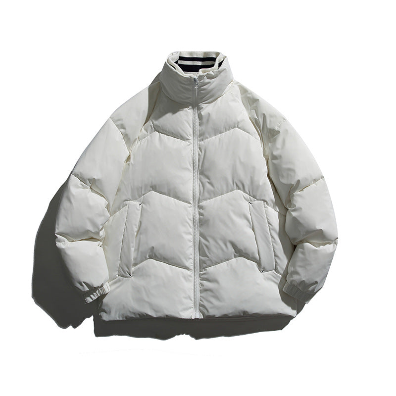 Unisex Wattierte Steppjacke im Boxy‑Cut mit Rippkragen und isolierender Fütterung Nord Taschen