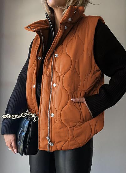 Damen Funktionale Steppweste mit hohem Stehkragen, Reißverschluss und Seitentaschen Nord Taschen