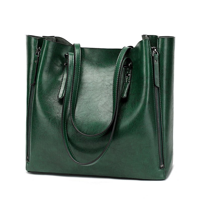 Damen Shopper-Tasche mit stilvollen Seitentaschen und praktischem Reißverschluss Nord Taschen