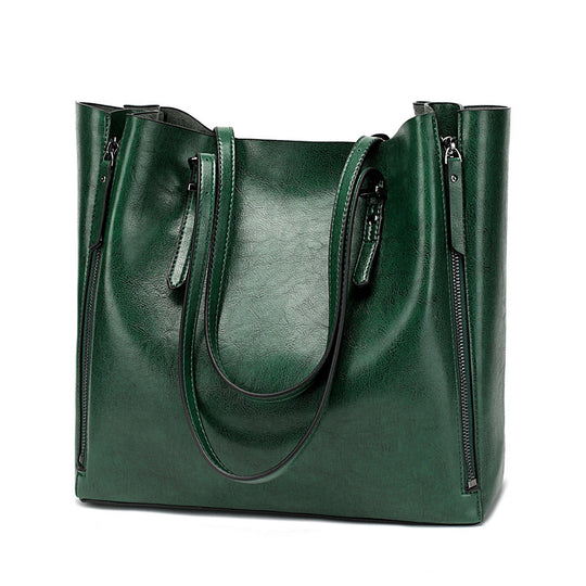 Damen Shopper-Tasche mit stilvollen Seitentaschen und praktischem Reißverschluss Nord Taschen