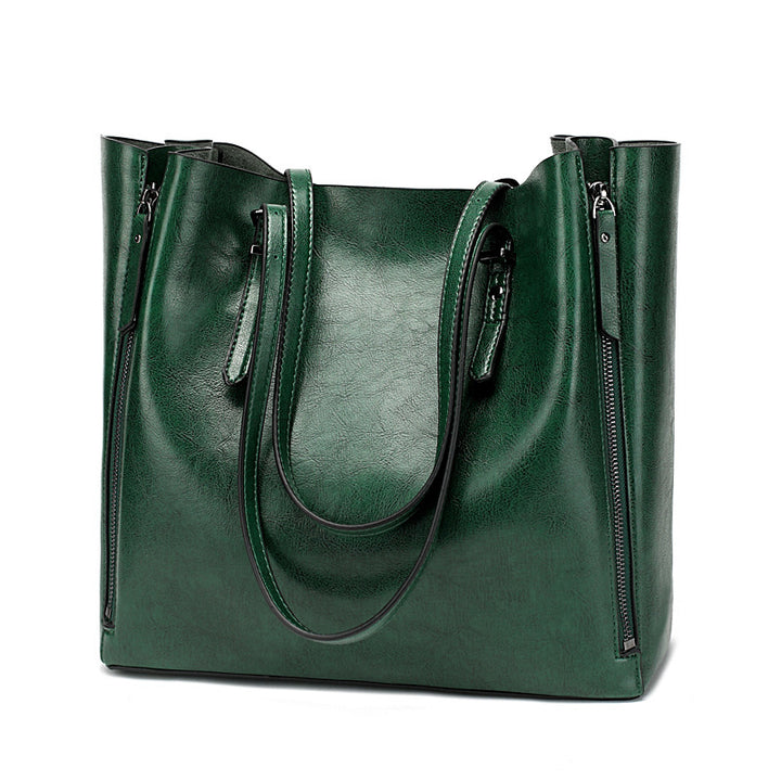 Damen Shopper-Tasche mit stilvollen Seitentaschen und praktischem Reißverschluss Nord Taschen