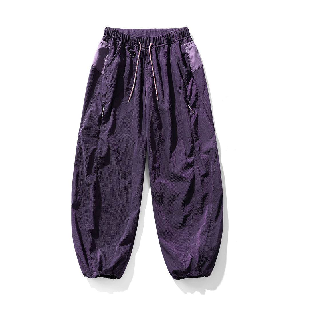 Herren Balloon-Silhouette Ripstop-Freizeit-Hose mit elastischem Tunnelzugbund, Zip-Taschen und D-Ring Nord Taschen