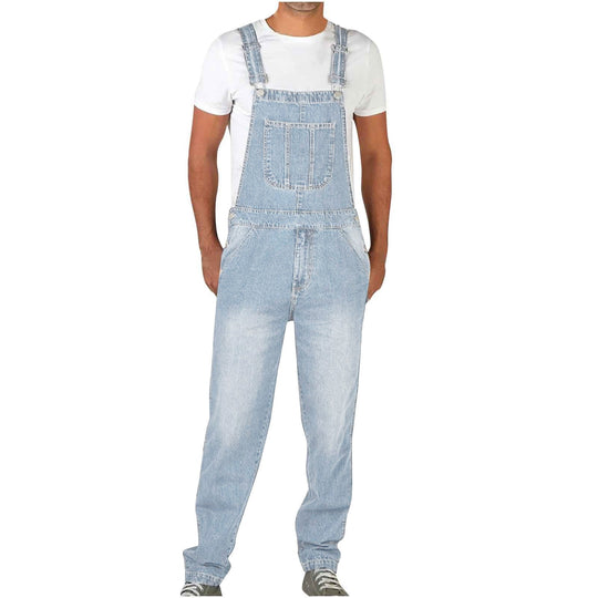 Herren Jeans Latzhose robust mit verstellbaren Trägern - Arvani