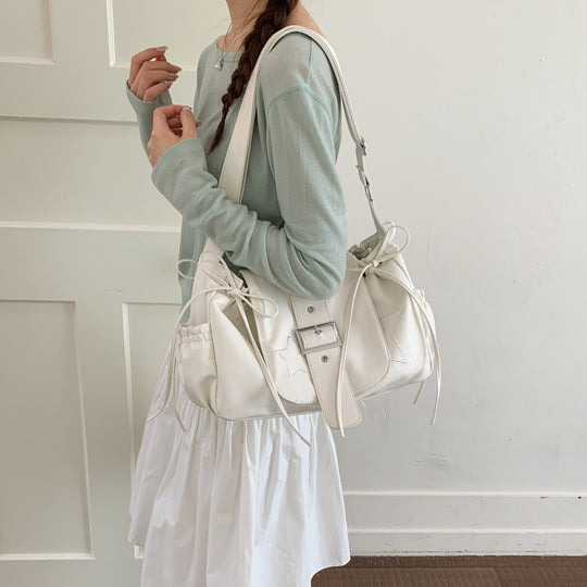 Damen Hobo-Tasche mit geflochtenem Detail und modischem Kordelzug Nord Taschen