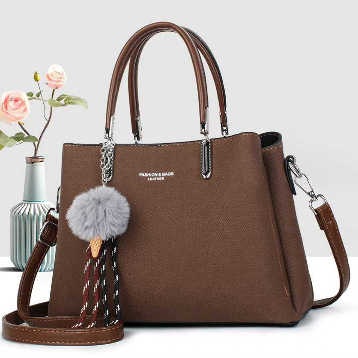 Damen elegante Handtasche im modernen Design mit abnehmbarem Anhänger Nord Taschen