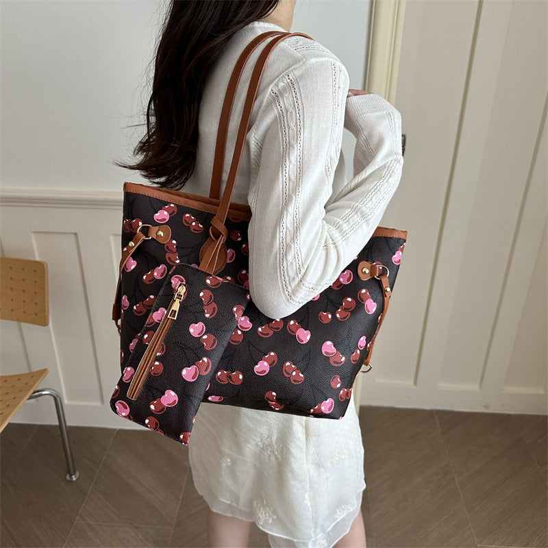 Damen Einkaufstasche mit fruchtigem Design und praktischem Innenfach Nord Taschen